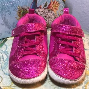 12-18 month Stride Rite Surprise Pink Glitter GUC
